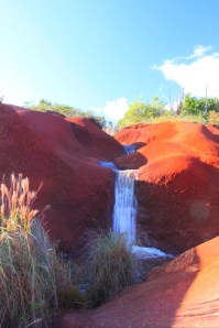 The read earth is caused by the iron oxide in the ground