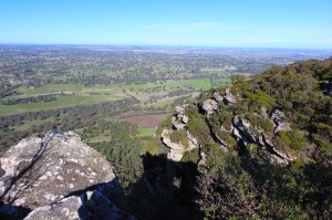 The view from the top to the west
