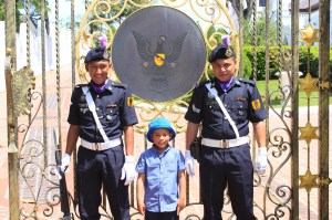 Guards at the Astana with Matthew