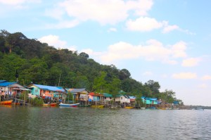 Santubong River village